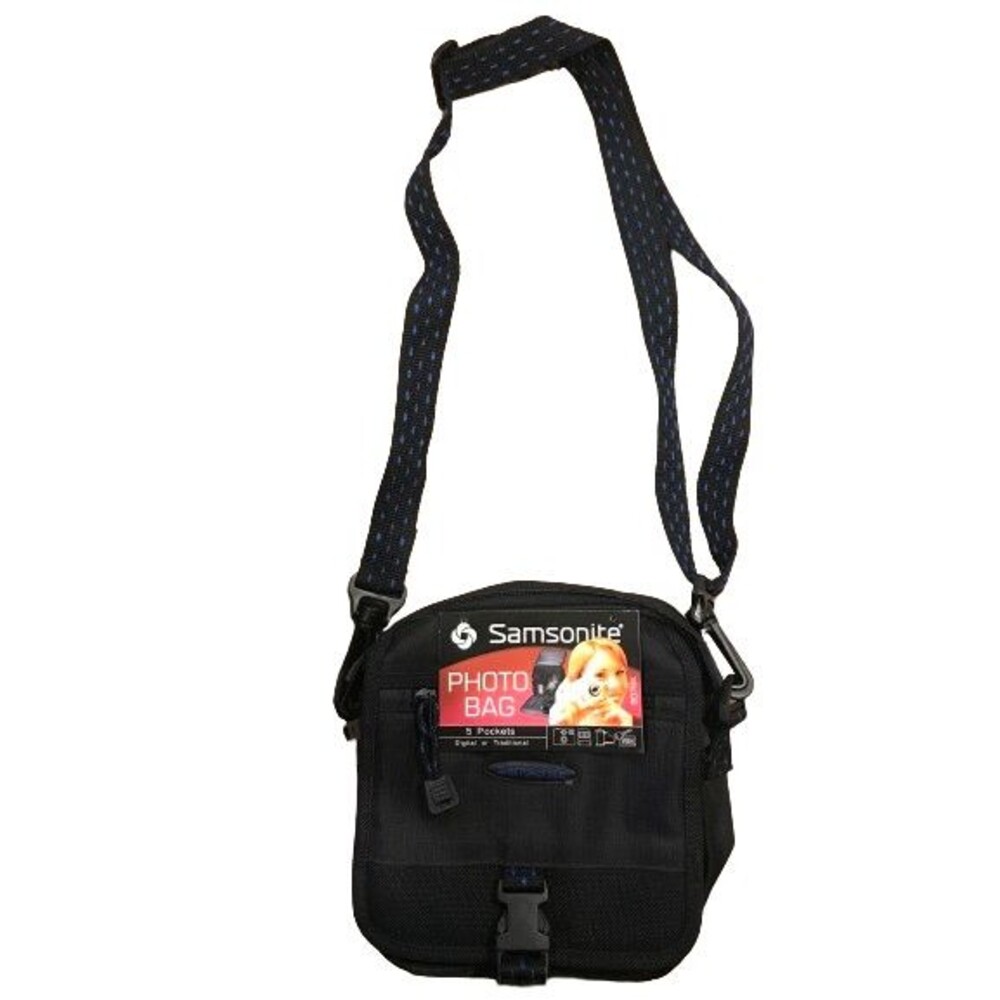 Samsonite photo bag 5 pockets water resistant adjustable strap black